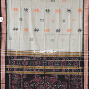 Grey Odisha Handloom Doll Bomkai Cotton Saree