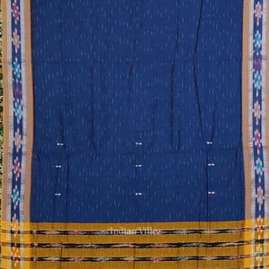 Blue Odisha Ikat Maniabandha Cotton Saree