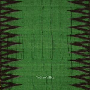 Green Black Kargil Kumbha Maniabandha Cotton Saree