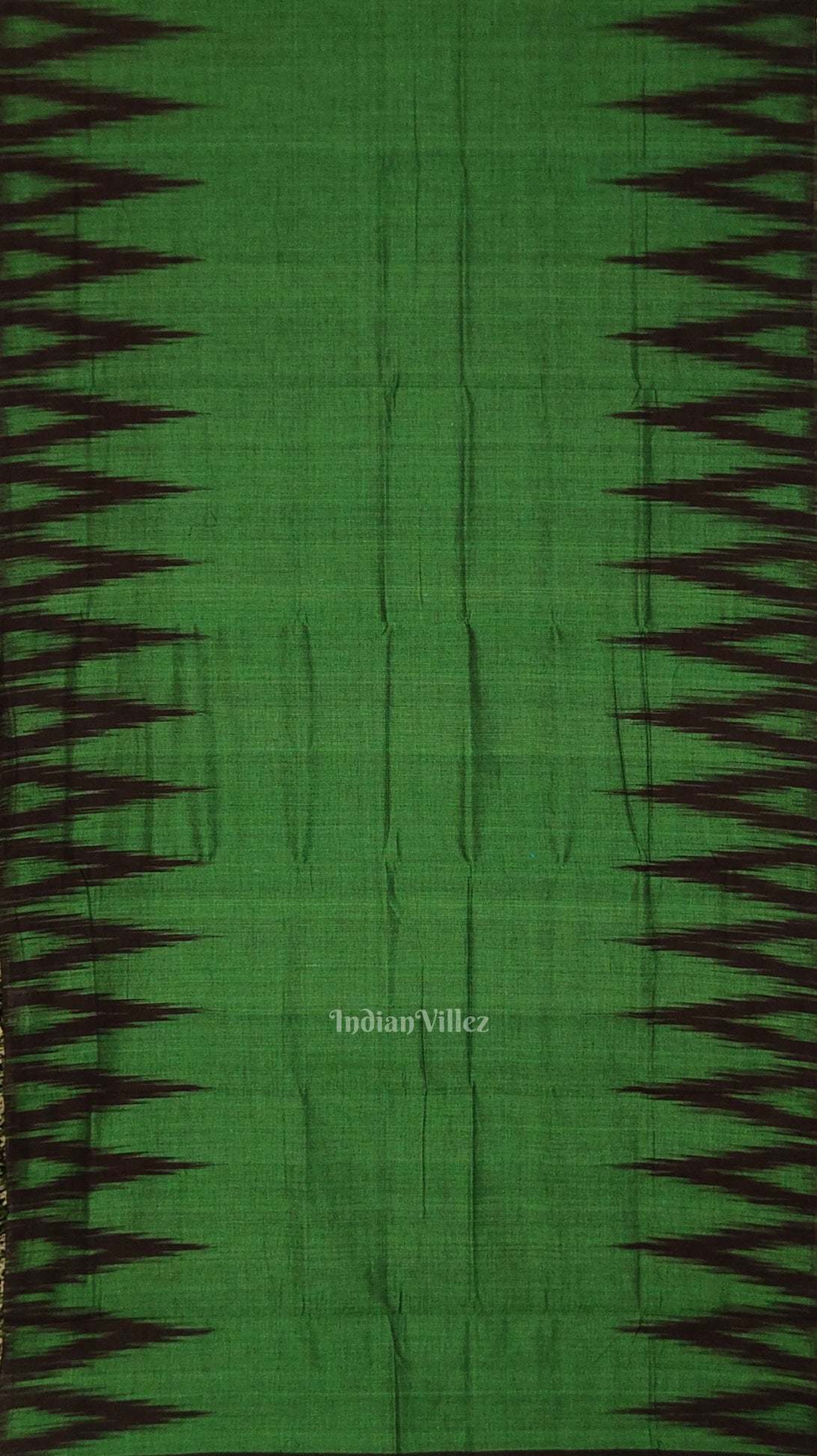 Green Black Kargil Kumbha Maniabandha Cotton Saree