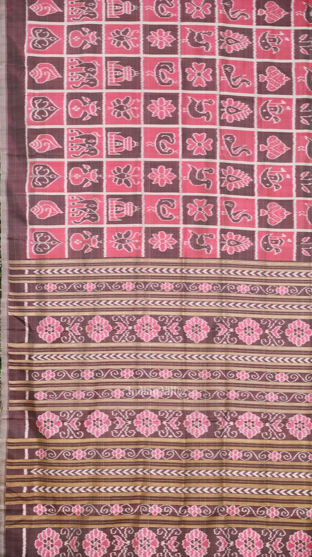 Pink Nabakothi Odisha Ikat Contemporary Designer Saree