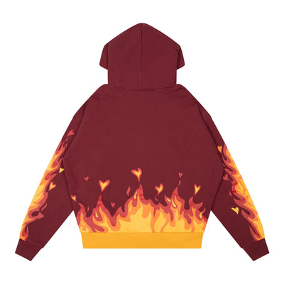 Drew House Fire Hoodie 'Burgundy'