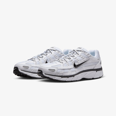 NIKE | P-6000 { WHITE/BLACK-METALLIC SILVER-BLACK
