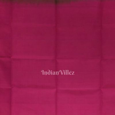 Parrot Green With Pink Dual Tone Pochampally Ikat Handloom Silk Saree