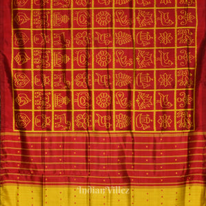 Maroon Nabakothi Contemporary Designer Silk Saree