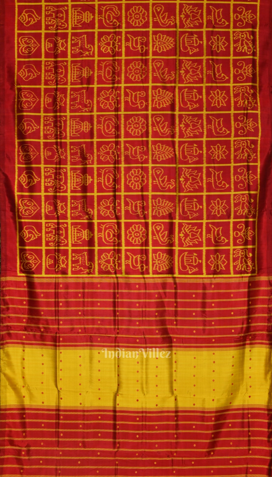 Maroon Nabakothi Contemporary Designer Silk Saree
