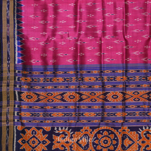 Majenta  Mayur Chandrika Khandua Silk Saree