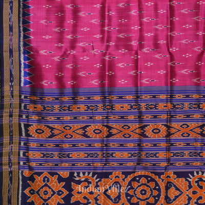 Majenta  Mayur Chandrika Khandua Silk Saree