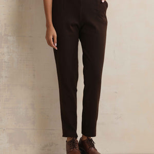 trueBrowns Brown Woollen Pants