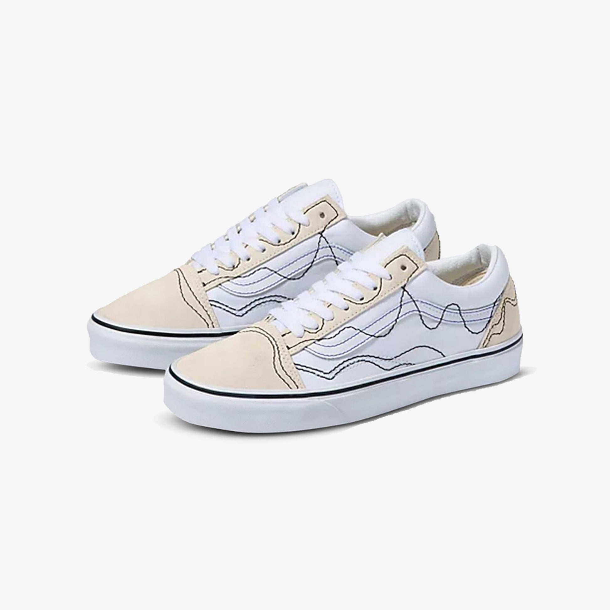 Vans | STITCH WARP OLD SKOOL  { TRUE WHITE/BLACK