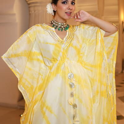 Mango Curve Tie Dye Kaftan Set