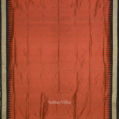Coffee Black Buti Bomkai Sambalpuri Silk Saree