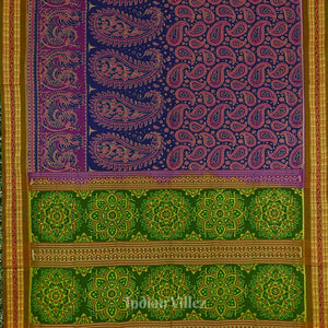 Royal Blue Sambalpuri Ikat Silk*Cotton (Bapta) Saree