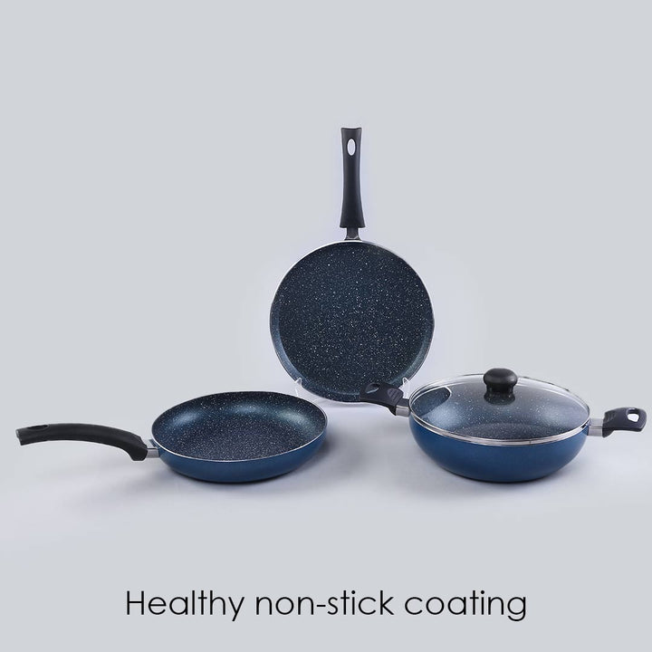 Sigma Non-stick Cookware Set, 4Pc (Kadhai with Lid,.