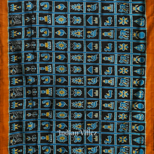 Black Cupper Sulphate Nabakothi Contemporary Silk Saree