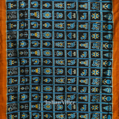 Black Cupper Sulphate Nabakothi Contemporary Silk Saree