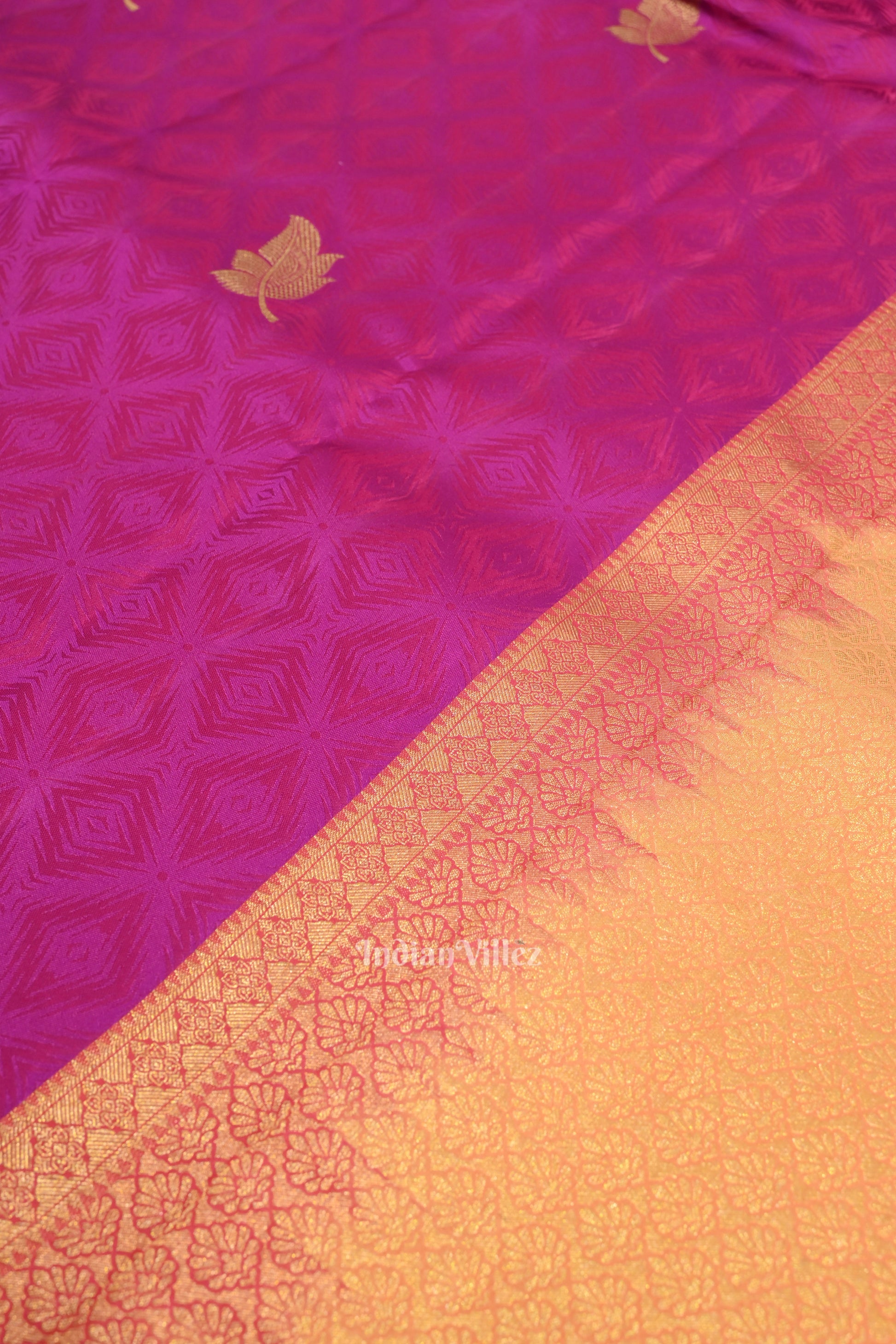 Magenta Designer Pure Kanjivaram Silk Saree