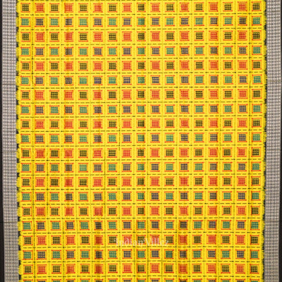 Yellow Black Ashwini Odisha Ikat Sambalpuri Silk Saree