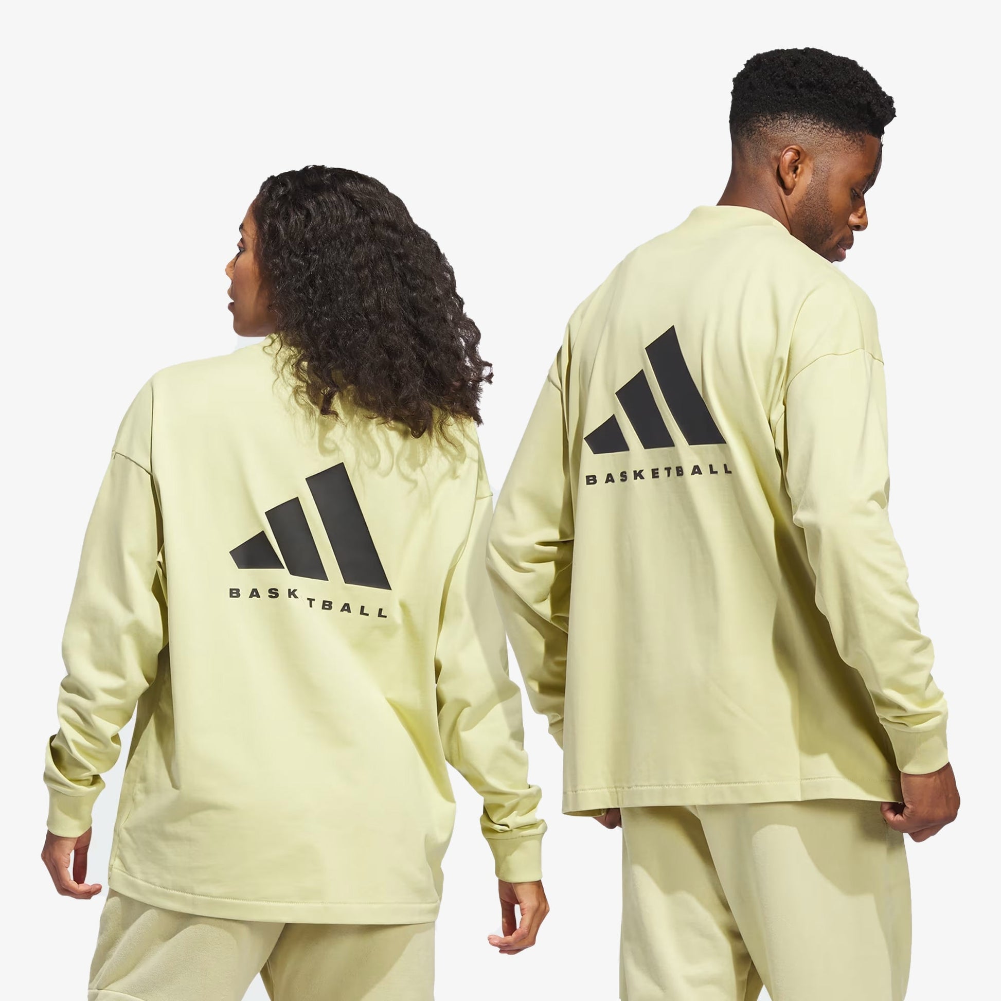 Adidas | BASKETBALL LONG SLEEVE TEE  { HALO GOLD