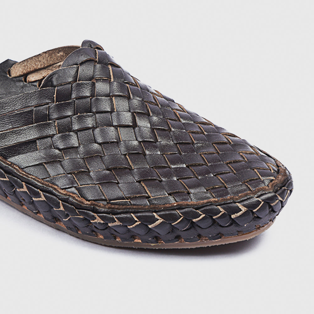 Brown Handstitched Leather Kolhapuri Women Slipper