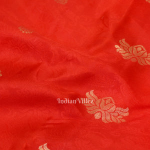 Bridal Red pure authentic Kanjivaram Silk Saree with  Zari Brocade