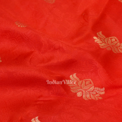 Bridal Red pure authentic Kanjivaram Silk Saree with  Zari Brocade