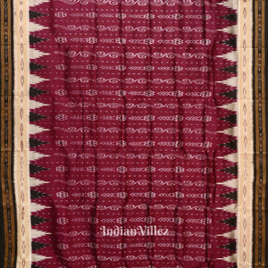 Maroon Phoda Kumbha Odisha Ikat Khandua Silk Saree