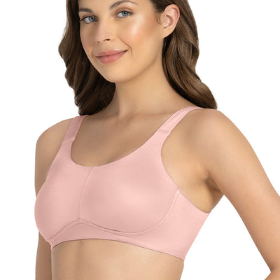 Cloudsoft Support Non-padded & Non-wired Bra - Blush Pink