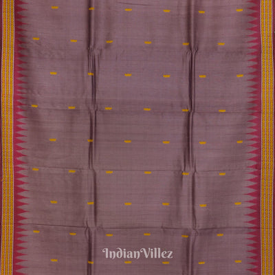 Deep Pastel Red Gopalpur Tussar Silk Saree