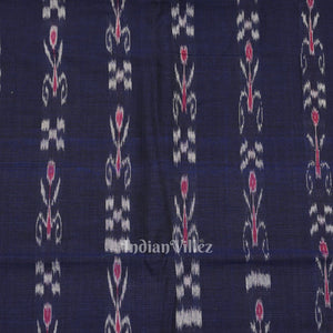 Blue Mayur Chandrika Sambalpuri Ikat Cotton Fabric