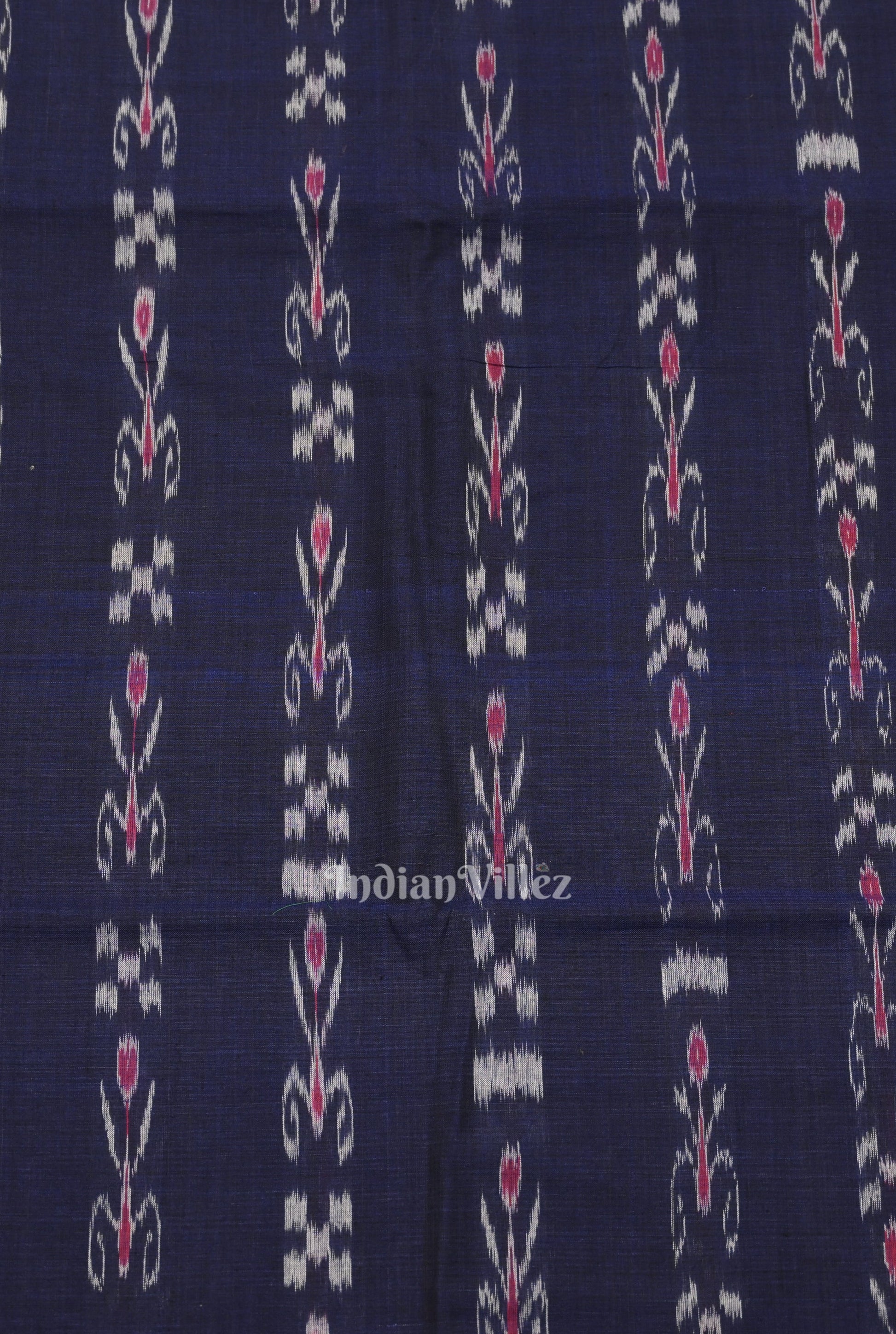 Blue Mayur Chandrika Sambalpuri Ikat Cotton Fabric