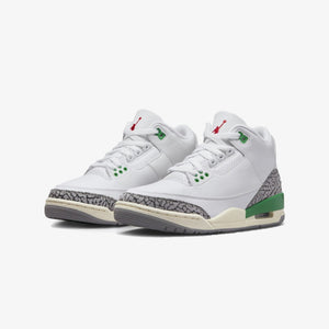 Jordan | AIR JORDAN 3 RETRO  { WHITE/VARSITY RED-LUCKY GREEN