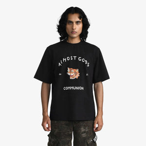 ALMOST GODS | SAIGONHAND EMBROIDERED TEE { BLACK