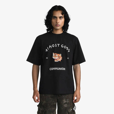 ALMOST GODS | SAIGONHAND EMBROIDERED TEE { BLACK