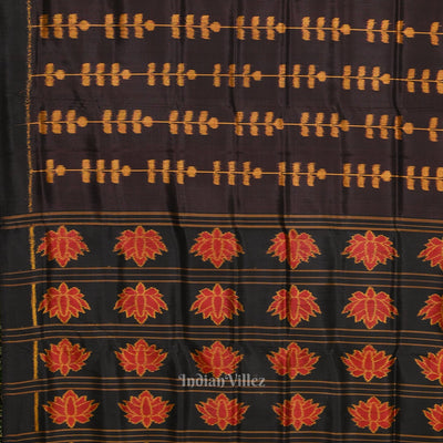 Coffee Leaf Design Odisha Ikat Contemporary Designer Saree