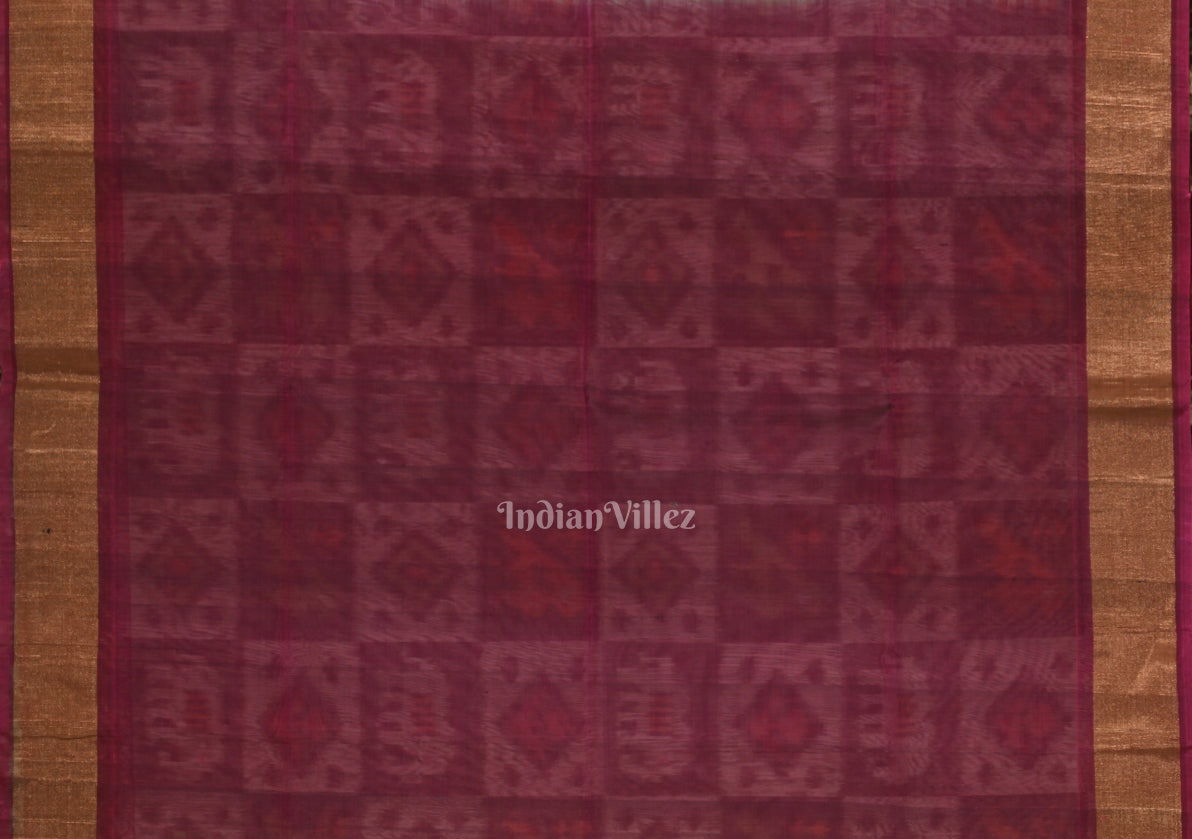 White with Multicolor Pochampally Ikat Sico (Silk & Cotton) Saree with Zari Border