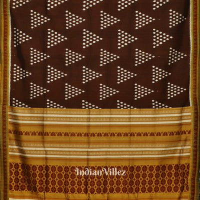 Coffee Jhoti Theme Dongria Border Contemporary Silk Saree
