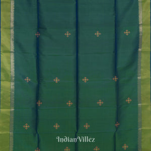 Green With Soft Maroon Pure Bishnupuri  Silk Saree