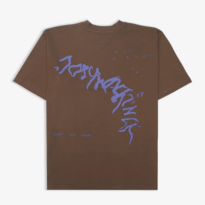 JAYWALKING | FOOT DRAWING T-SHIRT { BROWN