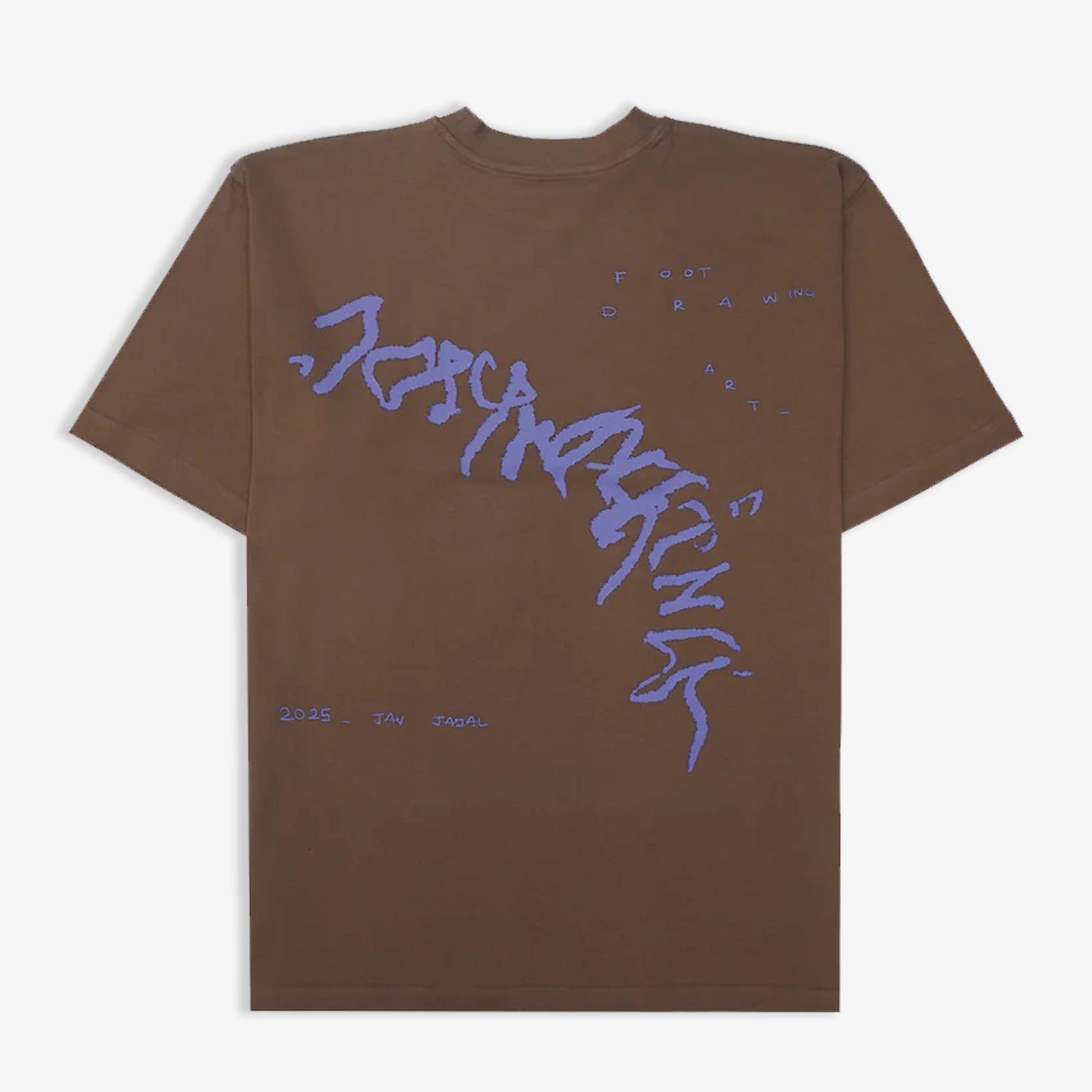 JAYWALKING | FOOT DRAWING T-SHIRT { BROWN