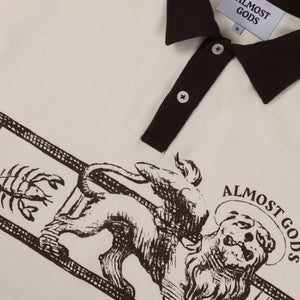 ALMOST GODS | ZODIAC RELAXED POLO { OFF WHITE