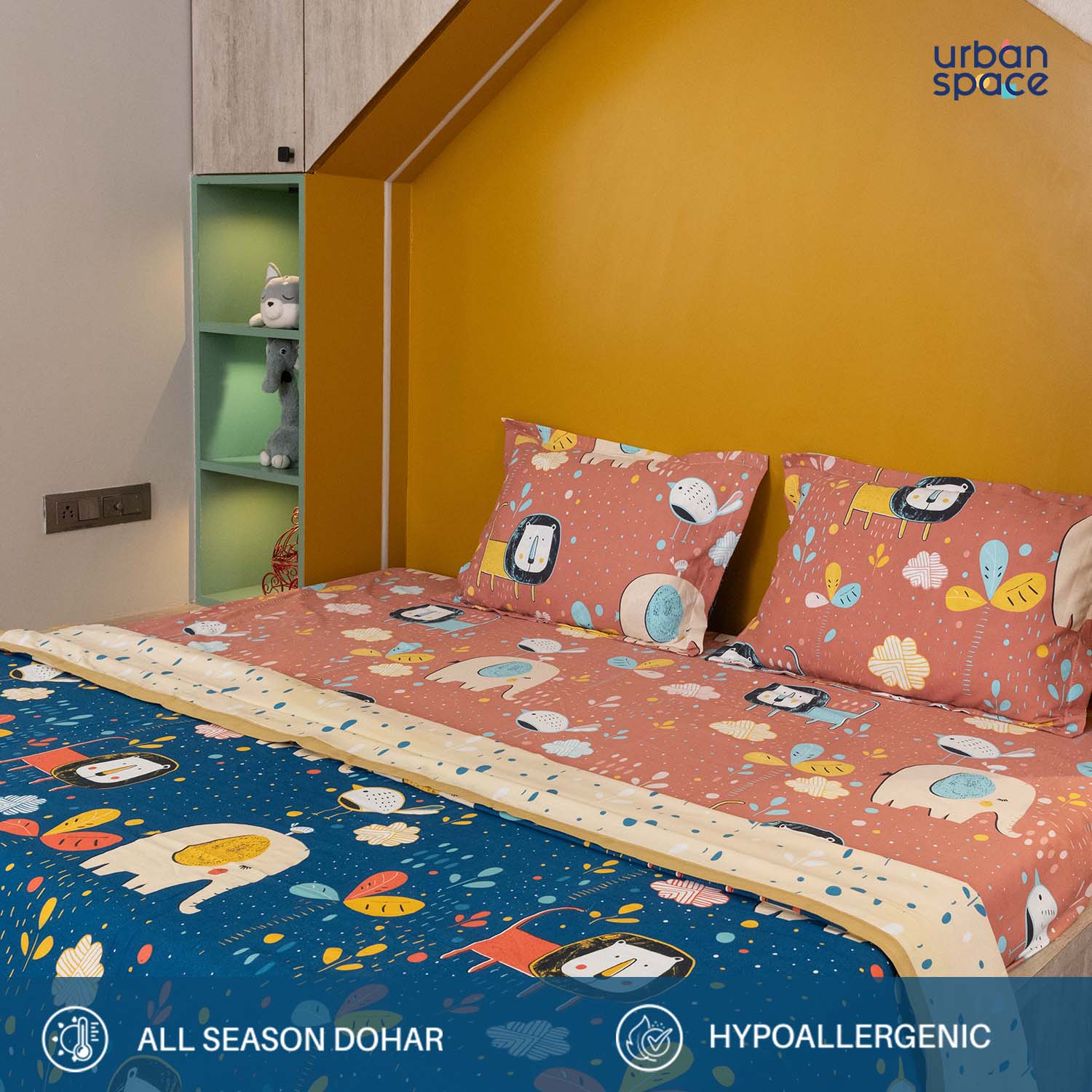 Cotton Bedsheet + AC Blanket Combo Pack - (Combo 24 - Lion King Terra + Lion King Terra)