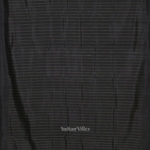 Black Odisha Ikat Contemporary Designer Saree with Marriage Pallu