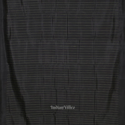 Black Odisha Ikat Contemporary Designer Saree with Marriage Pallu