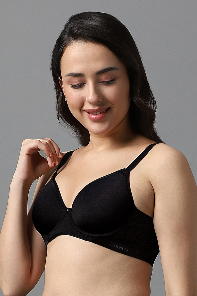 Airy Padded Wired Bra - Black