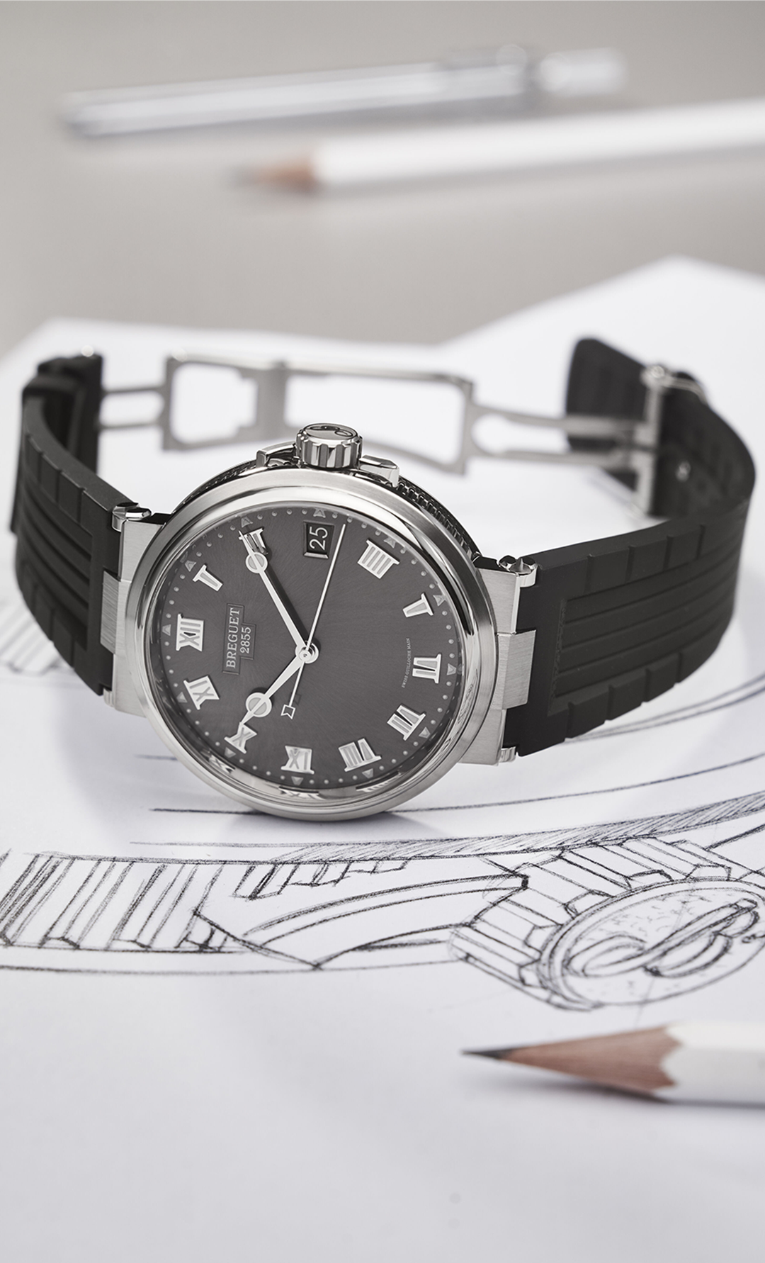 Breguet Marine Grey Dial Men 40 mm
