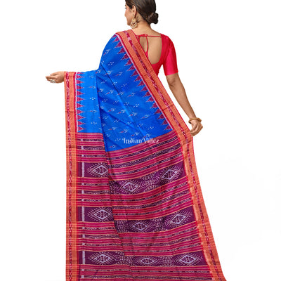 Royal Blue Mayur Chandrika Khandua Silk Saree