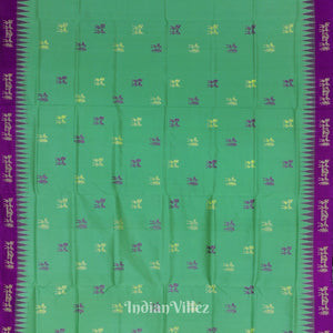Green Magenta Tribal Doli Sawari Contemporary Bomkai Silk Saree