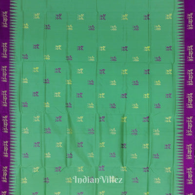 Green Magenta Tribal Doli Sawari Contemporary Bomkai Silk Saree