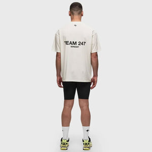 REPRESENT | TEAM 247 OVERSIZED T-SHIRT { FLAT WHITE